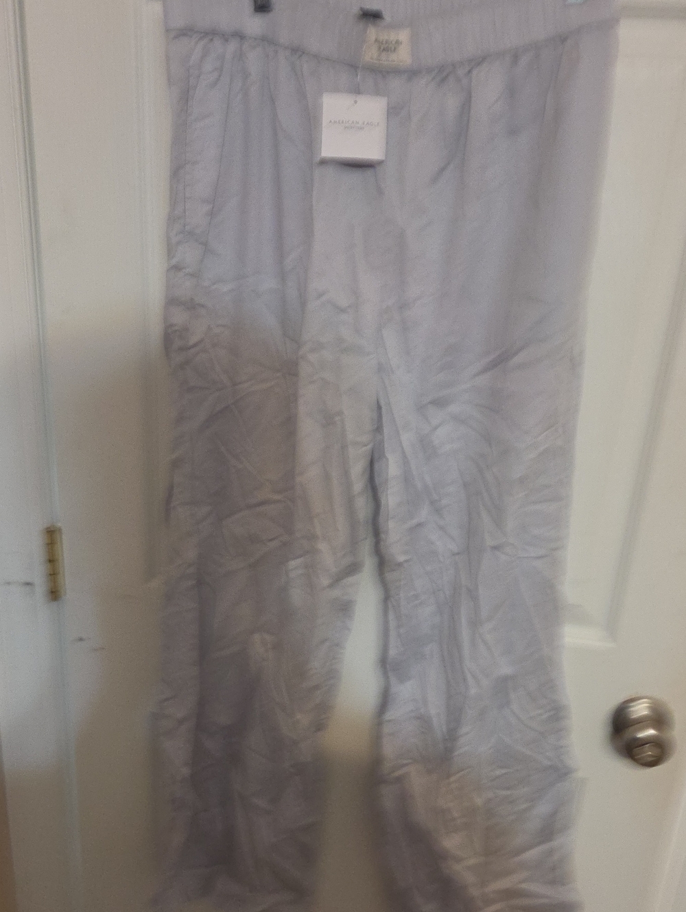 American Eagle Outfitters Light Gray Wide Leg Pants